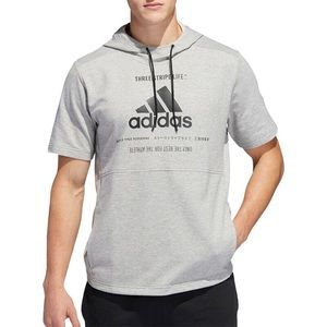Adidas Men’s Post Game Ribbed Short Sleeve Hoodie